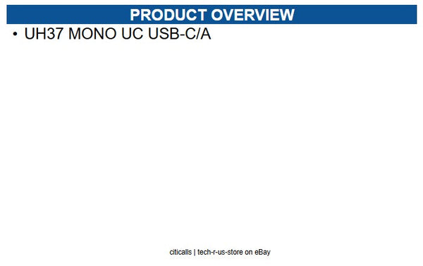 Yealink 1308143 UH37 MONO UC USB-C/A