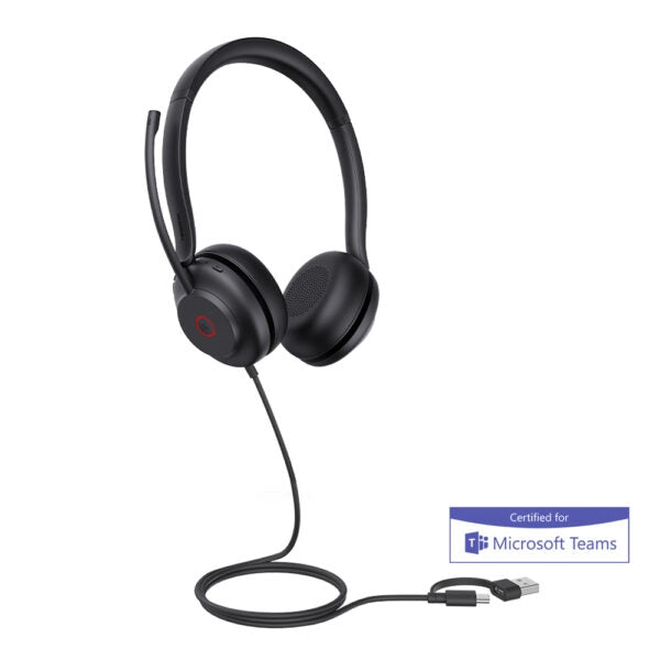 Yealink 1308163 USB Wired Headset - Microsoft Teams Certification - Stereo