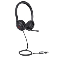 Yealink 1308164 USB Wired Headset - Microsoft Teams Certification -Stereo -Black