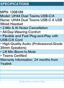 Yealink 1308186 UH44 Dual Teams USB-C A USB Wired Headset Retail