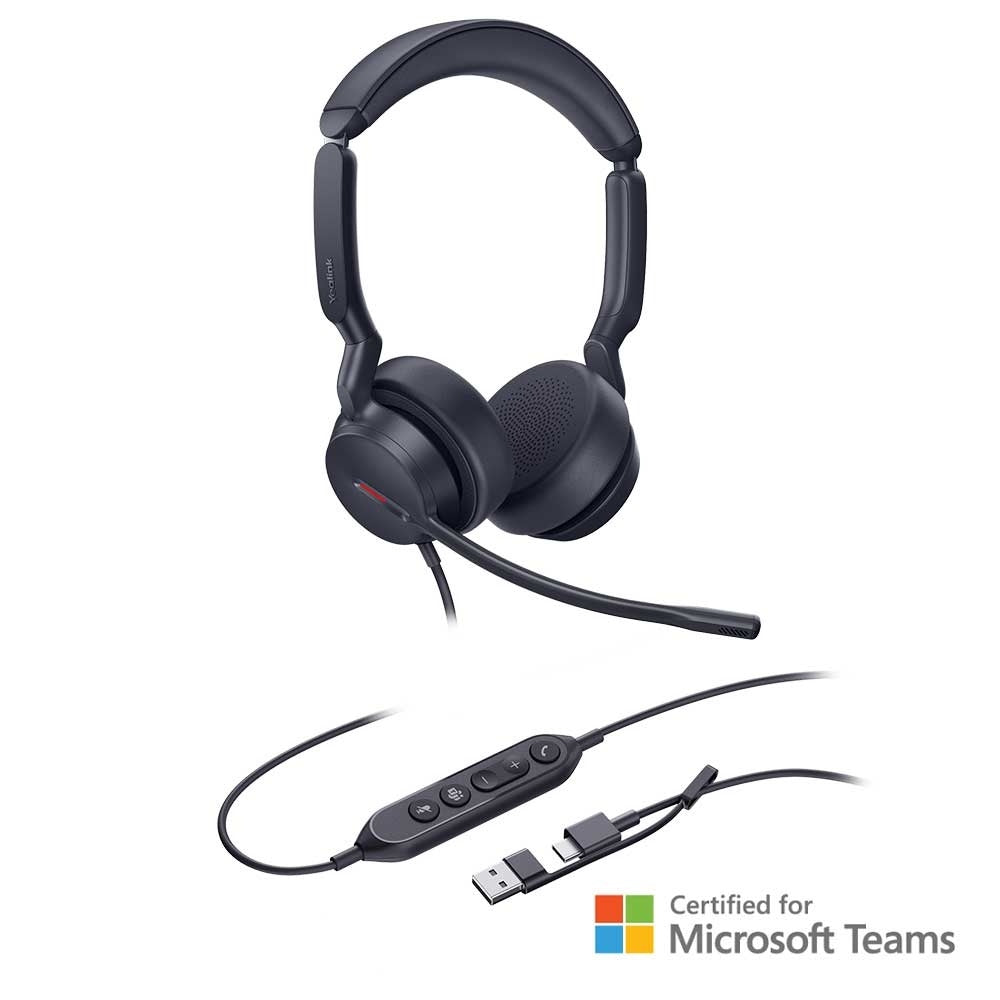 Yealink 1308186 UH44 Dual Teams USB-C A USB Wired Headset Retail