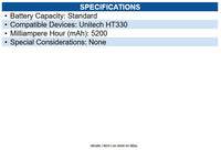 Unitech 1400-900067G HT330 Battery:3.85V 5200mAh Li-ion batt