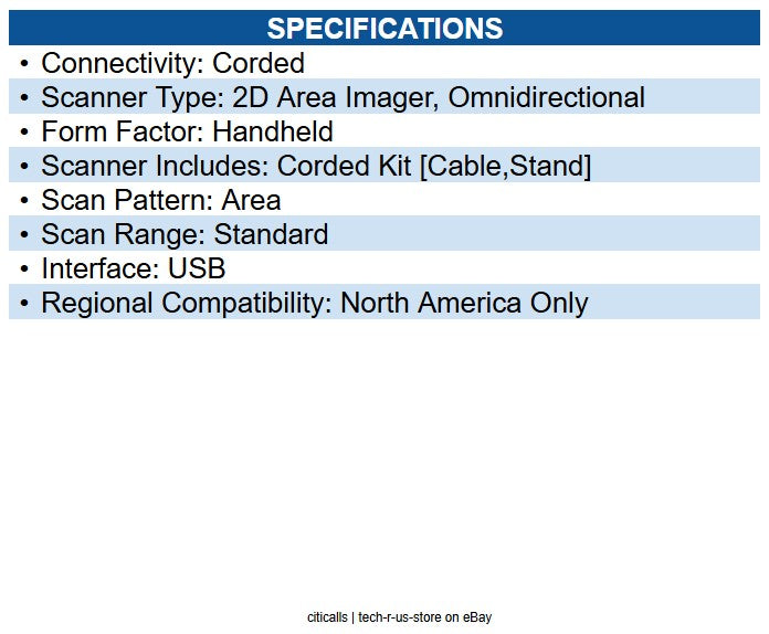 Honeywell 1400GSR-1USB-1N Voyager XP Curve USB Kit: Tethered, General Duty 1D/2D