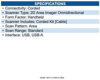 Honeywell 1400GSR-2USB-N Voyager XP Curve USB Kit: Tethered, General Duty, 1D/2D
