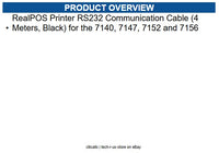 NCR 1416-C879-0040 Printer RS232 Comm Cable, 4 Meters, Black
