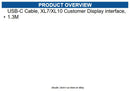 NCR 1432-C849-0013 USB-C Cable, XL7/XL10 Customer Display interface, 1.3M
