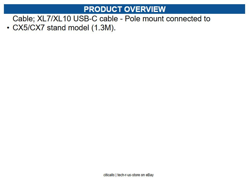 NCR 1432-C878-0013 Cable; XL7/XL10 USB-C cable - Pole mount connected to CX5/CX7