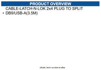 NCR 1432-C956-0035 CABLE-LATCH-N-LOK 2x4 PLUG TO SPLIT DB9/USB-A(3.5M)