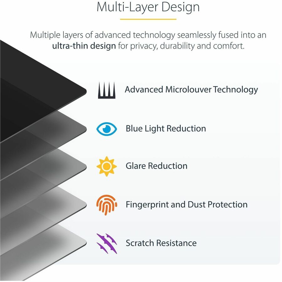 StarTech 14LTPRIVACYSCREEN 14-inch 16:9 Flip-Over Privacy Screen with Touch