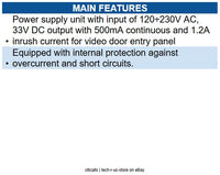 Comelit 1595 33VDC Power Supply Unit for Ikall Entrance Panel
