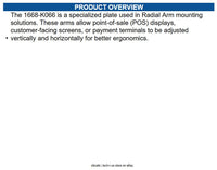 NCR 1668-K066 Radial Arm Plate