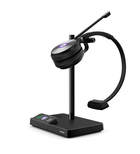 Yealink 1308000 WH62 Mono Teams Black Wireless DECT Headset w Base