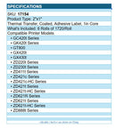 Zebra 17154 8/Pk 2"x1" Thermal Transfer PolyProp 3000 Adh Label White 1720/Roll