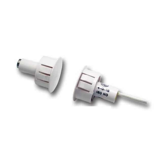 GRI 180-12WG-W-IND Steel Door Recessed Switch Set, 3/4" Gap Closed Loop, White