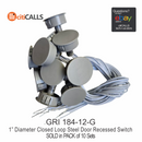 GRI 184-12-G 10 PACK Steel Door Recessed Switch Set, 1/2" Gap Closed Loop, Gray