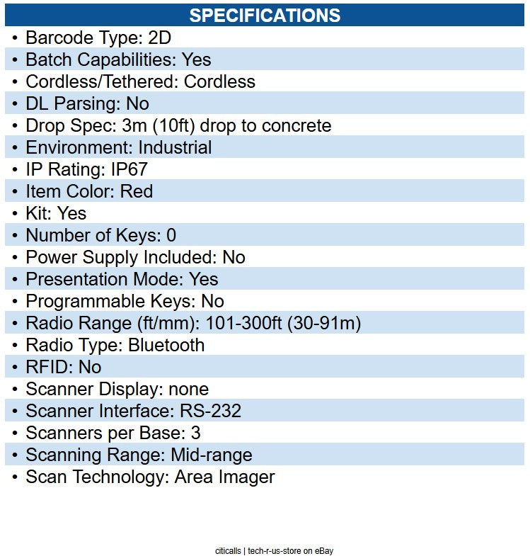 Honeywell 1991IXR-3SER-5-N Granit 1991iXR Scanner FlexRange, Serial, USB, KBW