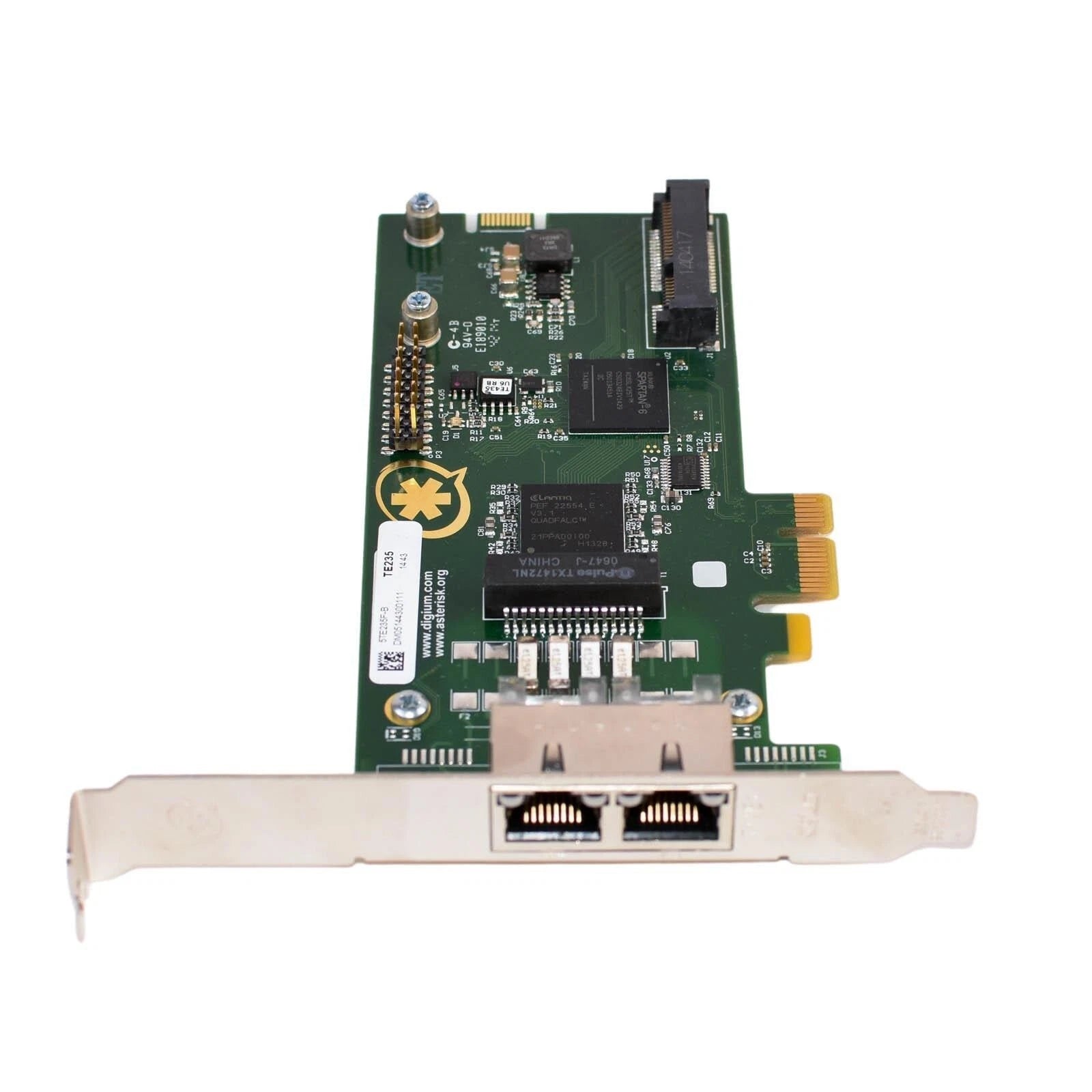 Digium 1TE235F 2 Span Digital T1/E1/J1/PRI PCI-E Asterisk Card 1TE235F GENIUNE