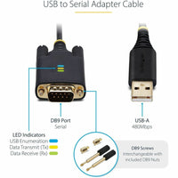 StarTech 1P3FFCBUSBSERIAL 3ft (1m) USB to Serial Adapter Cable, COM Retention