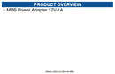 Pax Technology 200310110000188 MDB Power Adapter 12V-1A