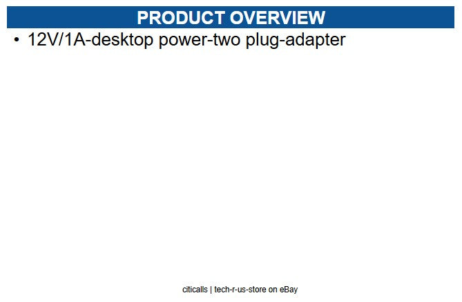 Pax Technology 200310110000372 12V/1A-desktop power-two plug-adapter