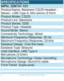 HPI 209747-101 Blackwire C3225 Headset - Stereo - USB Type A, Mini-phone (3.5mm)