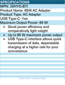 BTI 20HYG-BTI 65W TYPE-C AC ADAPTER - Compatible OEM: 20HYG