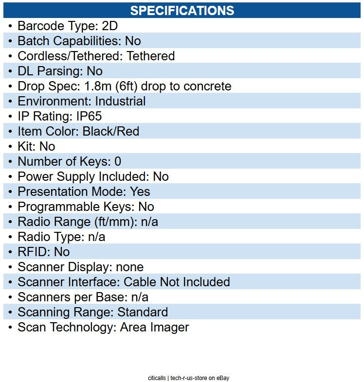 Honeywell 2100ISR-3N Granit Ultra 2100iSR Scanner [Standard Range, Scanner Only]