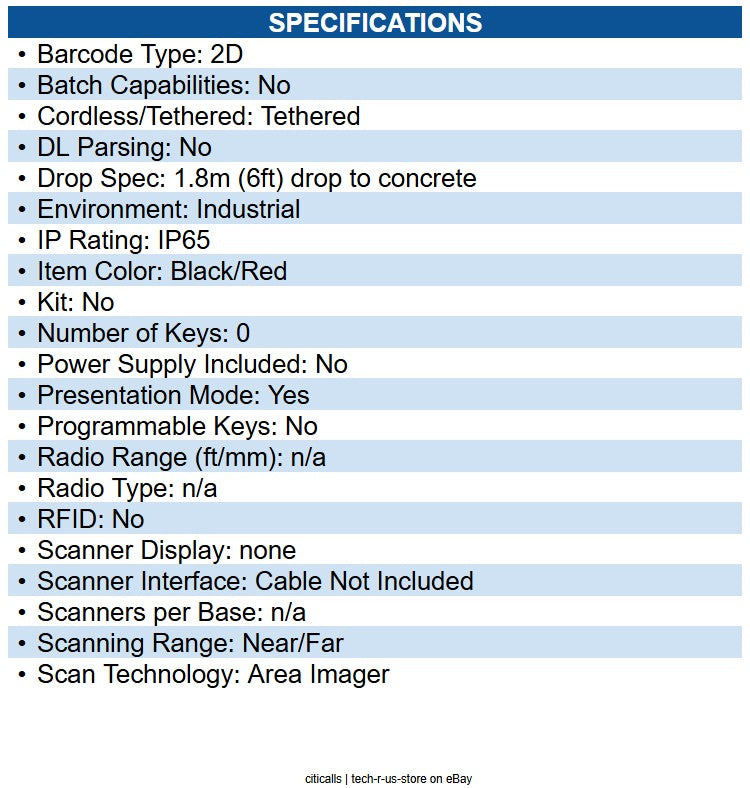 Honeywell 2100IXR-3N Granit Ultra 2100iXR Scanner [FlexRange, Scanner Only]