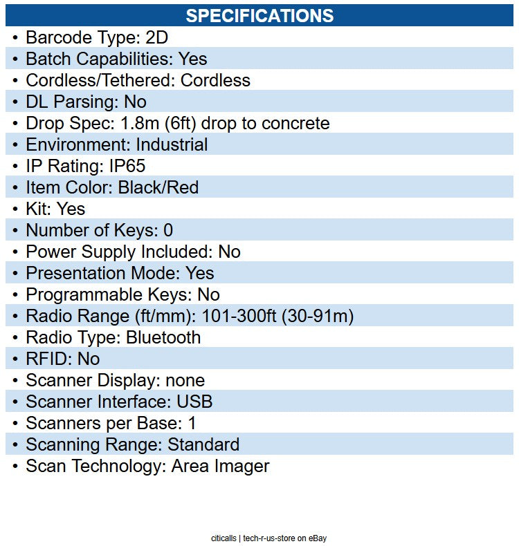 Honeywell 2105ISR-3USB-CLHN Granit Ultra 2105iSR Scanner [Standard Range, USB]