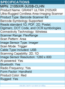 Honeywell 2105IXR-3USB-CLHN GRANIT Ultra-Rugged Cordless Area-Imaging Scanner