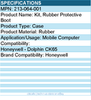 Honeywell 213-064-001 Kit, Rubber Protective Boot -For Honeywell Mobile Computer