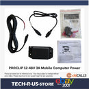 ProClip 216355 12-48VDC Mobile Power Computer Supply 12-48V Input 12V 3A Output