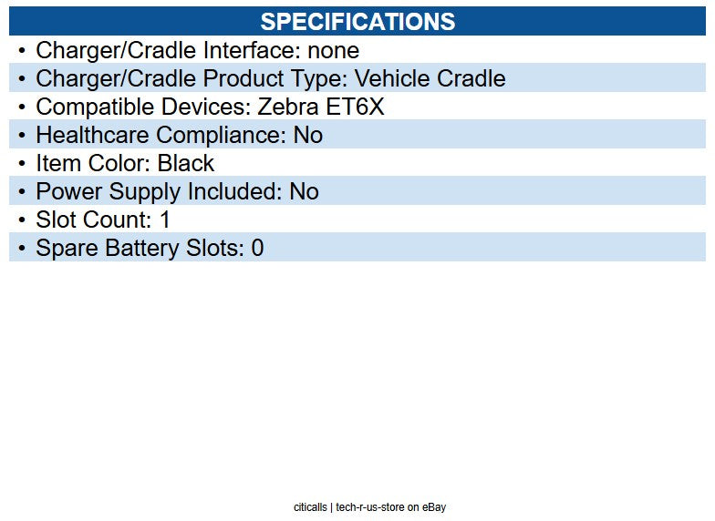 ProClip USA 216466 USB-C Charging Cradle Does Not Include Power Supply Zebra