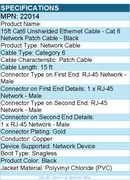 C2G 22014 15ft Cat6 Snagless Unshielded UTP Ethernet Network Patch Cable