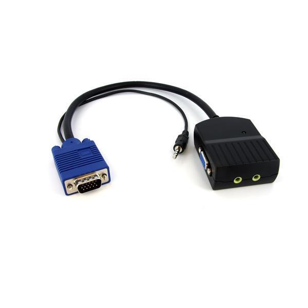 StarTech ST122LEA 2 Port VGA Video Splitter w/ Audio USB Powered up to 2048x1536