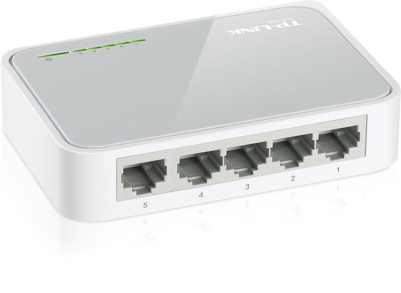 TP-LINK TL-SF1005D 5-Port 10/100Mbps Desktop Switch - 5 Ports - 5 x RJ-45