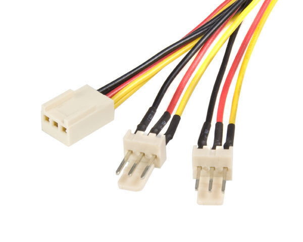 StarTech TX3SPLIT12 12" TX3 Fan Power Splitter Cable 1FT 3PIN TX3 Single Power