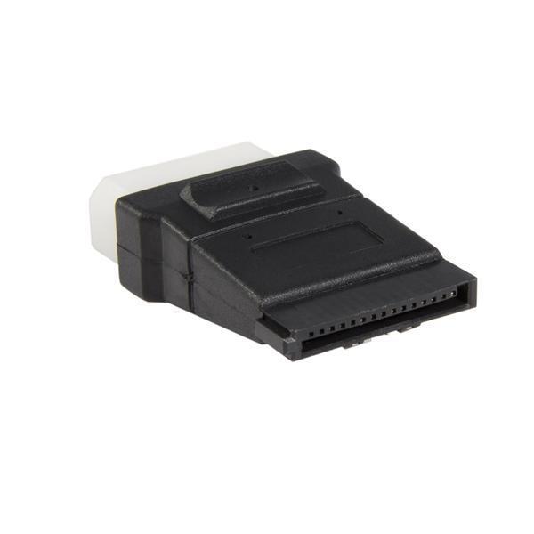 StarTech LP4LSATAADAP LP4 to Latching SATA Power Adapter Cable Black