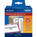 Brother DK2212 Label Tape 2.44" Width x 50' Length - Direct Thermal - White