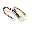 StarTech PYO2S LP4 to 2x SP4 Power Y Splitter Cable M/F Floppy Power Connector