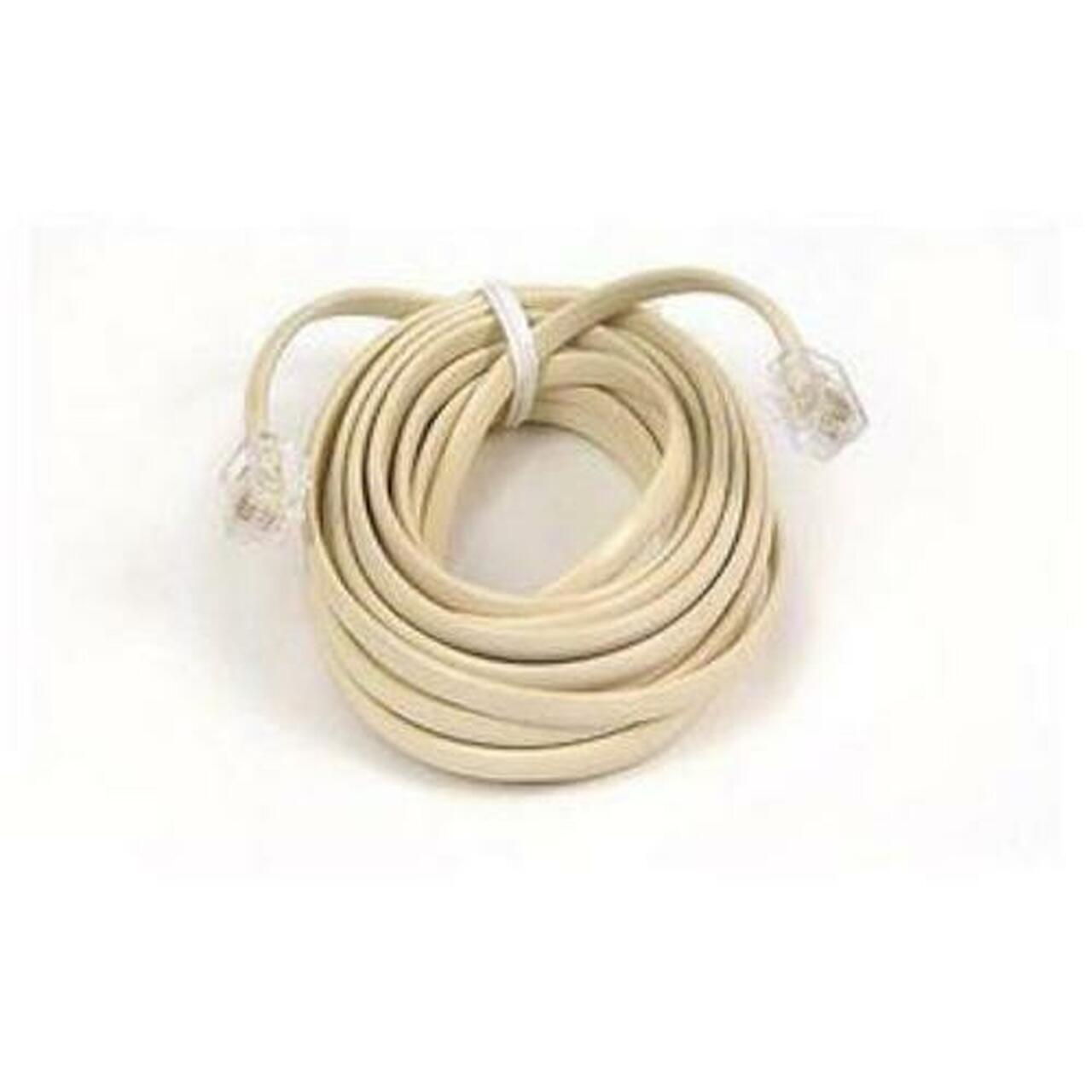 Belkin F8V100-15-IV Pro 15FT Ivory Telephone Cord Phone Cable RJ-11 Sealed NEW