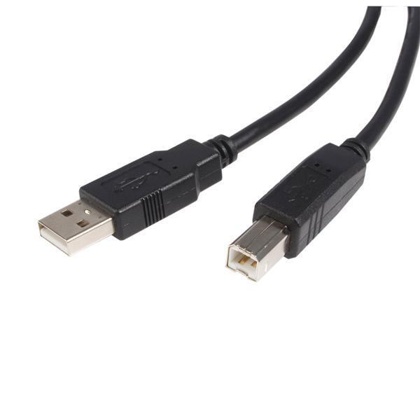 StarTech USB2HAB1 1 ft (12") USB 2.0 A to B Cable Male to Male Printer