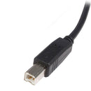 StarTech USB2HAB1 1 ft (12") USB 2.0 A to B Cable Male to Male Printer