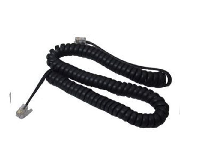 CHN Spiral 12' VoIP IP Phone Curly Cord Gray Polycom SoundPoint VVX Handsets