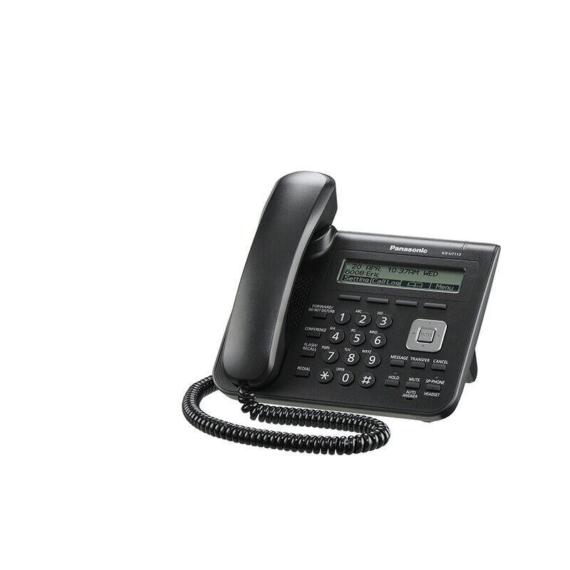 Panasonic KX-UT113-B Basic SIP Phone 3 line LCD Display PoE Enabled HD Voice