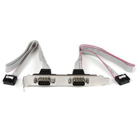 StarTech PLATE9M2P16 2 Port 16in DB9 Serial Port Bracket to 10 Pin Header