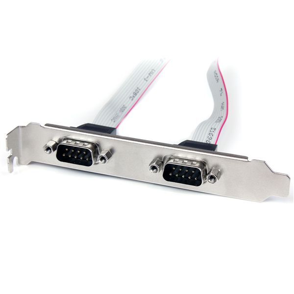 StarTech PLATE9M2P16 2 Port 16in DB9 Serial Port Bracket to 10 Pin Header