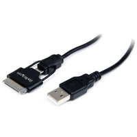 StarTech USB2UBADC1M 0.65m (2 ft) Short Apple Dock Connector or Micro USB to USB