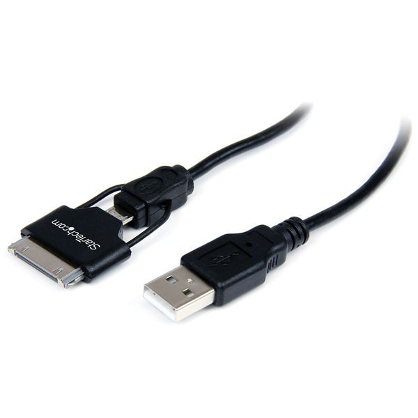 StarTech USB2UBADC1M 0.65m (2 ft) Short Apple Dock Connector or Micro USB to USB