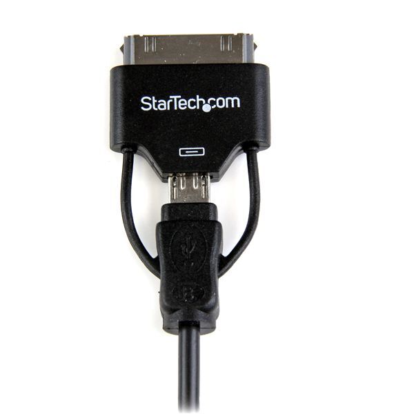 StarTech USB2UBADC1M 0.65m (2 ft) Short Apple Dock Connector or Micro USB to USB